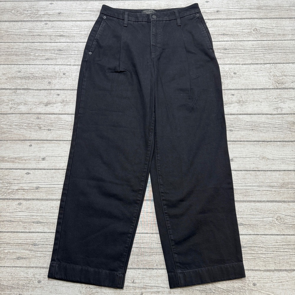 Banana Republic Pants Women's 28/6 Black Regular Fit Mid-Rise Straight Trousers